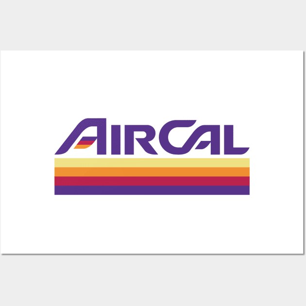 Vintage Air Cal airline logo Wall Art by retropetrol